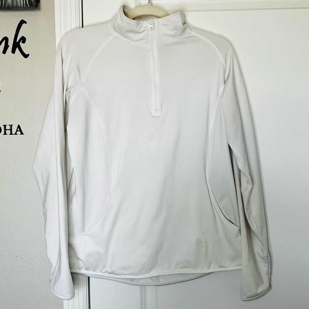 Sport-Tek White Quarter-Zip Pullover Hoodie